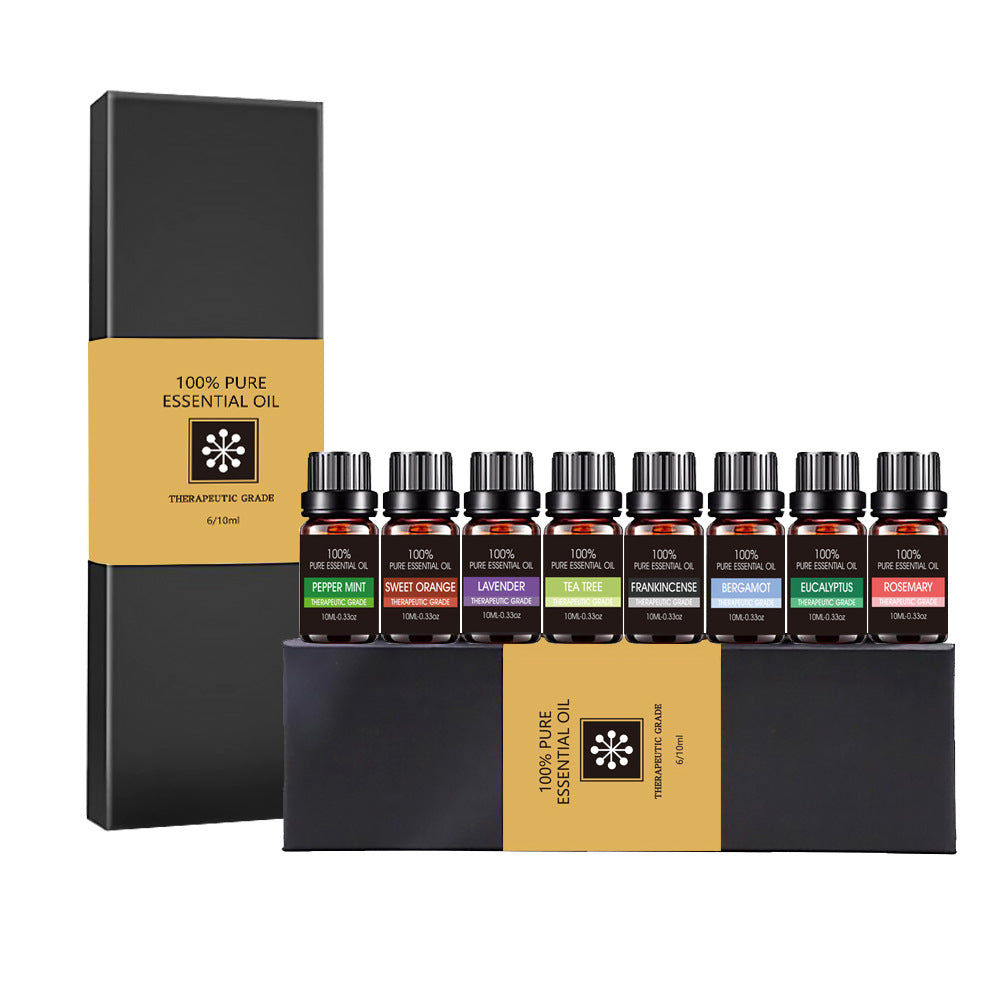 The Essence Collection — 6-Pack Organic Aromatherapy Essential Oils for Diffuser | AUREVIE