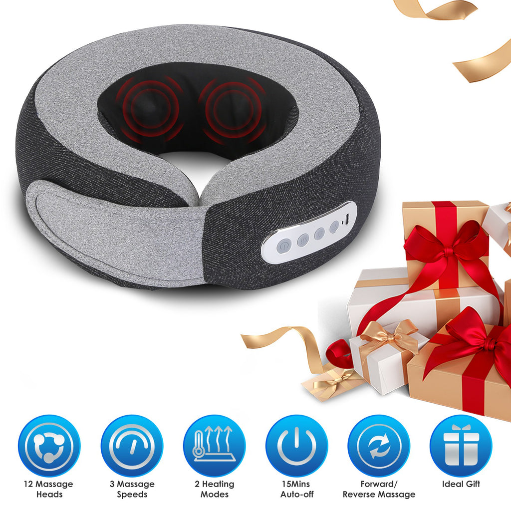 The Restoration Massager — Heated Shiatsu Neck & Shoulder Relief Pillow | AUREVIE