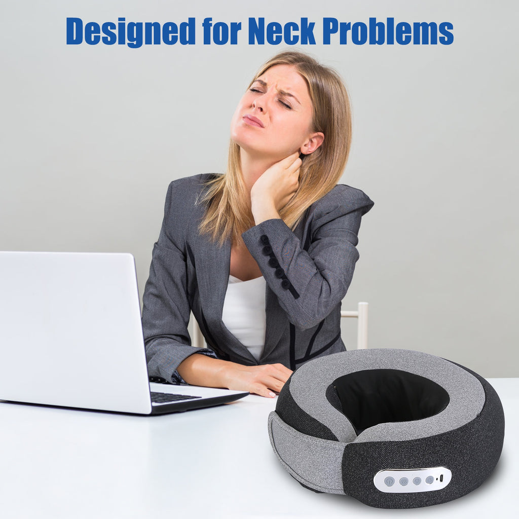 The Restoration Massager — Heated Shiatsu Neck & Shoulder Relief Pillow | AUREVIE